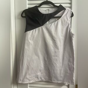Planet By Lauren G Nylon (Windbreaker like) Color Block Cutout Tank Size 1 EUC